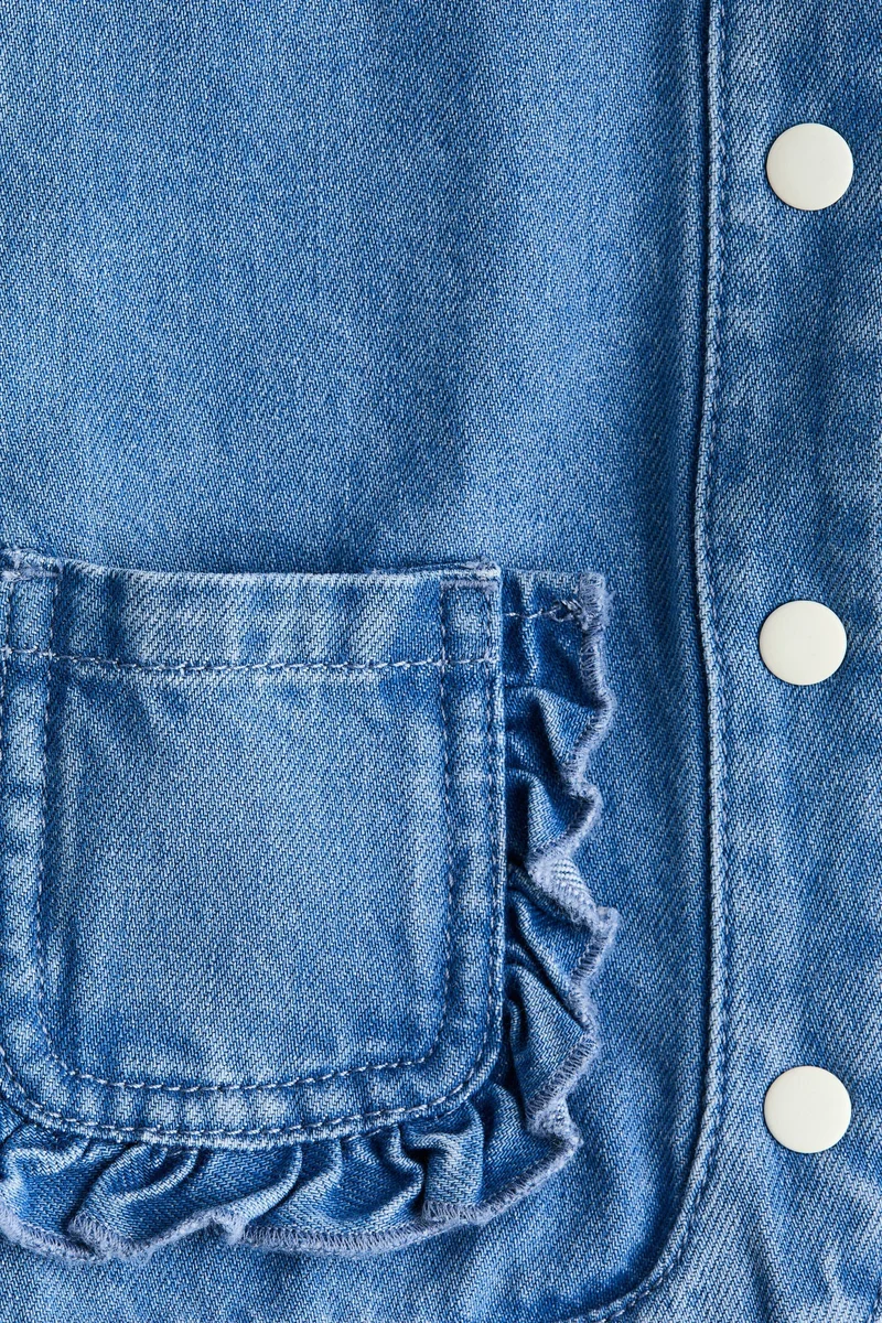 H&M Frill-trimmed denim jacket